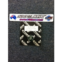 HONDA YAMAHA KAWASAKI GREEN OIL FILL PLUG- BILLET ALLOY- STORM- BRAND NEW