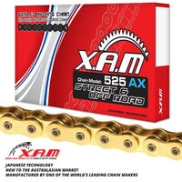 CHAIN XAM 525AX GOLD/GOLD X 108 X-RING