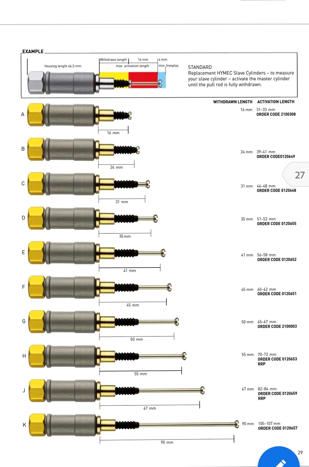 RMZ250 RMZ450 MAGURA JACK HYMEC SLAVE CYLINDER WITH STUDDED CAP 0120650