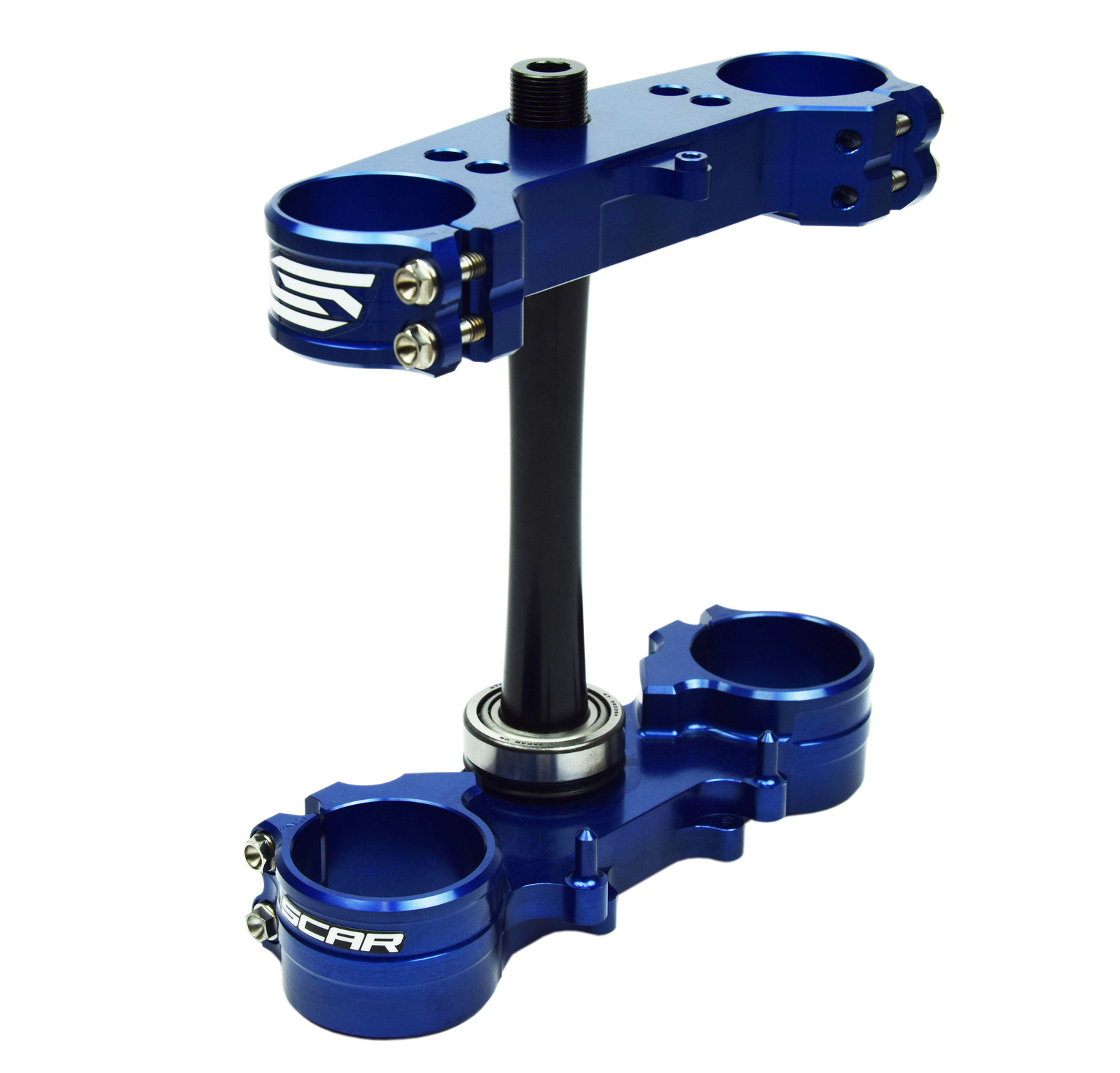 KX250F KX450F 2013 TO 2020 TRIPLE CLAMP SET BLUE SCAR ...