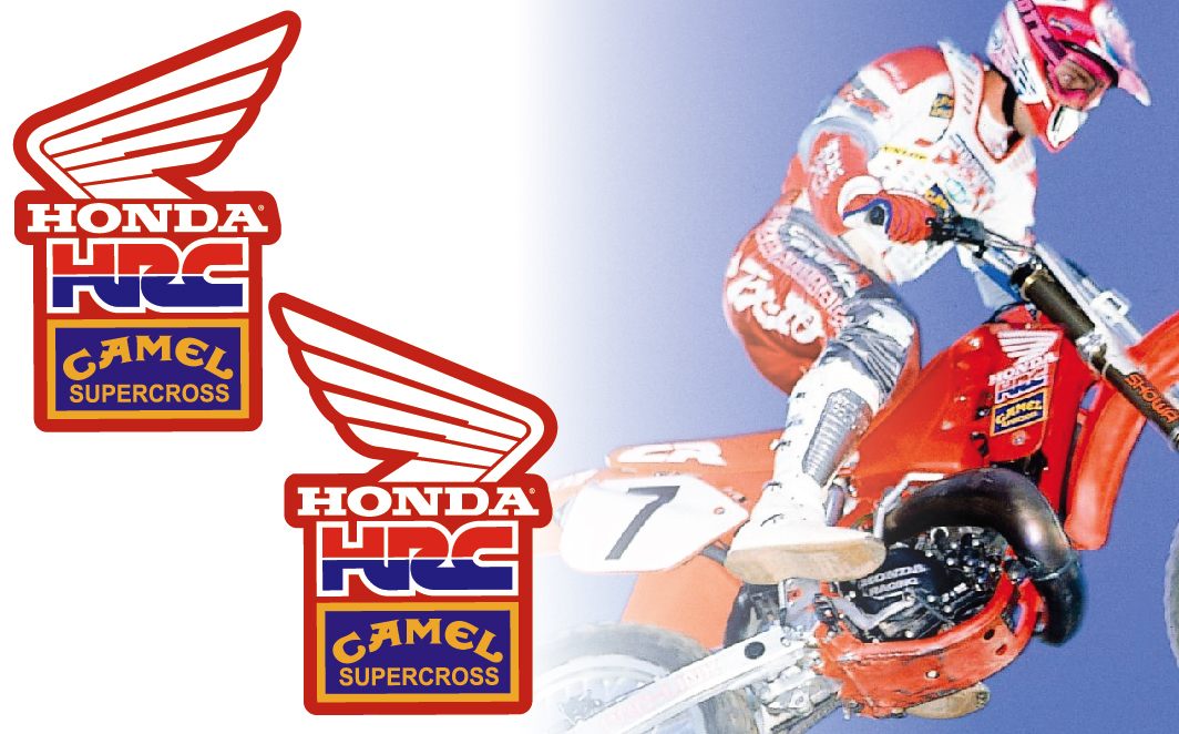 1989 CR 125 250 500 TEAM HONDA HRC SHROUD DECALS THROTTLE JOCKEY TJ89TH