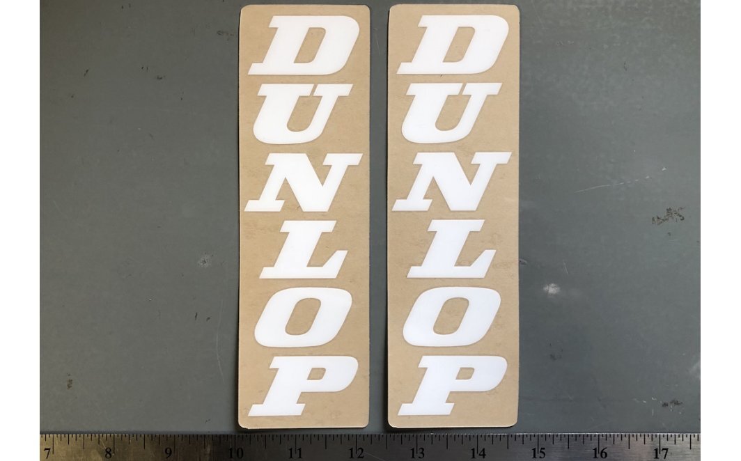 DUNLOP WHITE FORK DECALS THROTTLE JOCKEY TJDVFG Throttle Jockey