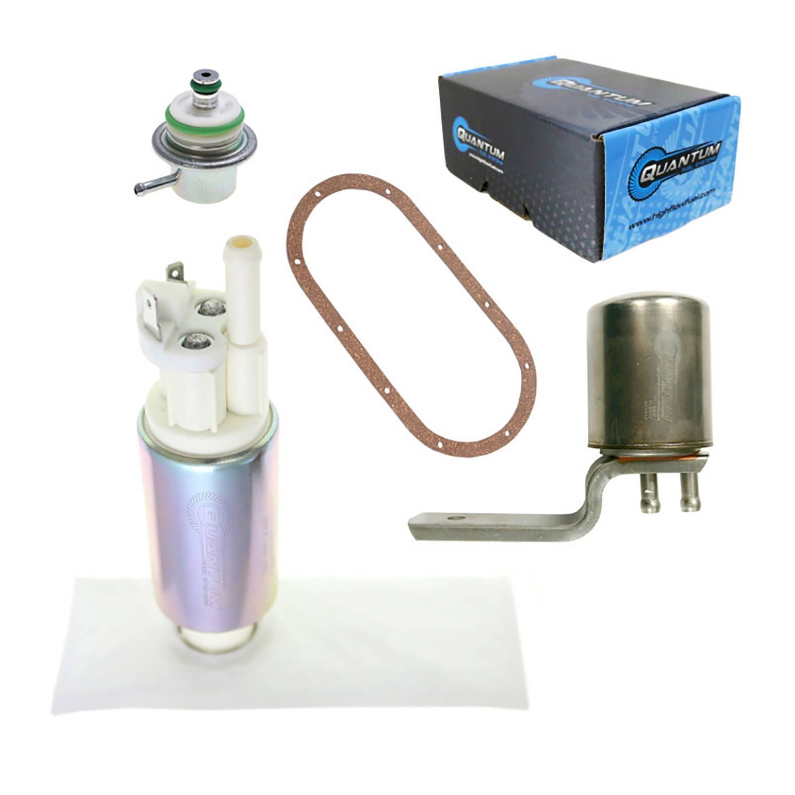 QUANTUM IN-TANK EFI FUEL PUMP W/REGULATOR, TANK SEAL,FILTER - Whites