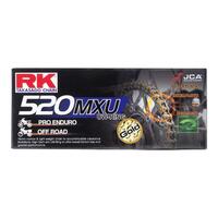 RK 520 120 LINK DIRT BIKE CHAIN- ULTRA "UW" RING GOLD RACING CHAIN- GB520MXU