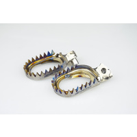KX125 2002 TO 2008 KX250 2002 2003 2004 TITANIUM FOOTPEGS ANTI-MUD