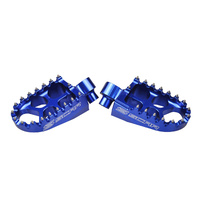 KX65 KX85 1998 TO 2023  BILLET ALLOY FOOT PEGS- BLUE- SCAR RACING S3512B