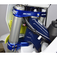 HUSQVARNA KTM GAS GAS 125-501 13-23 TRIPLE CLAMPS BLUE SCAR RACING S5417B