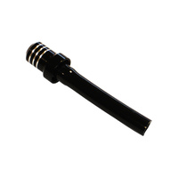 FUEL CAP VENT - SCAR BILLET ALLOY BLACK ANODIZED WITH HOSE & ONE-WAY BREATHER