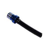 FUEL CAP VENT - BILLET ALLOY BLUE ANODIZED WITH HOSE & ONE-WAY BREATHER- SCAR