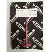 KX 250F 450F YZ 250F 450F RMZ 250 450 AIR FILTER SCREW STORM RED ANODIZED 