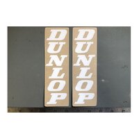 DUNLOP WHITE FORK DECALS THROTTLE JOCKEY TJDVFG