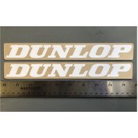 DUNLOP HORIZONTAL WHITE DECAL SET THROTTLE JOCKEY TJDWD