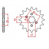 SPROCKET FRONT MTX 252 12T #420