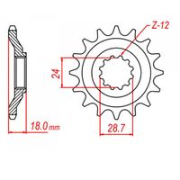 SPROCKET FRONT MTX 523 15T #630