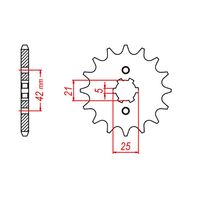 SPROCKET FRONT MTX 569 12T #520