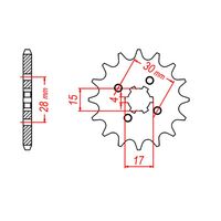 SPROCKET FRONT MTX 253 16T #420
