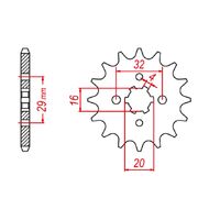 SPROCKET FRONT MTX 1425 13T #428