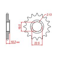 SPROCKET FRONT MTX 4321 14T #520