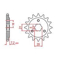 SPROCKET FRONT MTX 437 17T #520