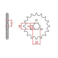 SPROCKET FRONT MTX 1445 12T #520