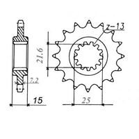 SPROCKET FRONT MTX 1515 15T #525