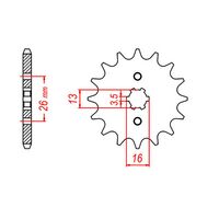 SPROCKET FRONT MTX 563 11T #420