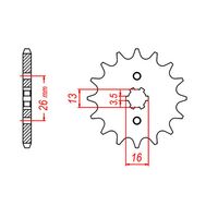 SPROCKET FRONT MTX 563 15T #420