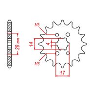 SPROCKET FRONT MTX 277 13T #428
