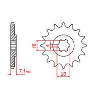 SPROCKET FRONT MTX 422 15T #520