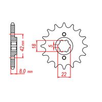 SPROCKET FRONT MTX 431 15T #520
