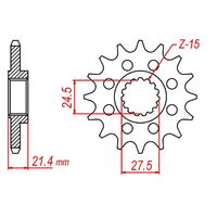 SPROCKET FRONT MTX 709 16T #525 37600