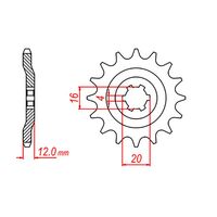 SPROCKET FRONT MTX 1606 14T #428