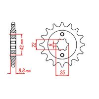 SPROCKET FRONT MTX 276 15T #520