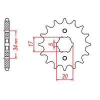 SPROCKET FRONT MTX 1263 12T #428