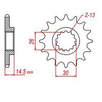 SPROCKET FRONT MTX 340 18T #530 (Now JTF1340 18T)