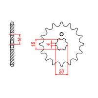 SPROCKET FRONT MTX 546 14T #420