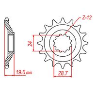 SPROCKET FRONT MTX 527 17T #530 CONVERSION