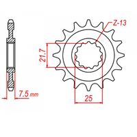 SPROCKET FRONT MTX 1536 16T #520