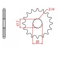 SPROCKET FRONT MTX 558 20T #428