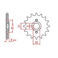 SPROCKET FRONT MTX 576 19T #428