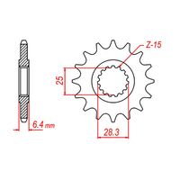 SPROCKET FRONT MTX 1592 14T #520