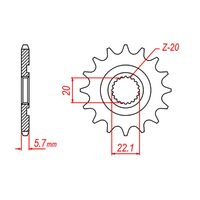 SPROCKET FRONT MTX 1590 12T #520