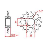 SPROCKET FRONT MTX 704 15T #525