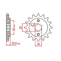 SPROCKET FRONT MTX 711 14T #520