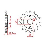 SPROCKET FRONT MTX 725 15T #530