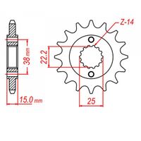 SPROCKET FRONT MTX 737 15T #520