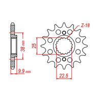 SPROCKET FRONT MTX 403 13T #520