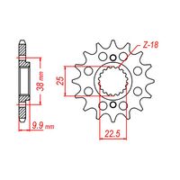 SPROCKET FRONT MTX 403 15T #520