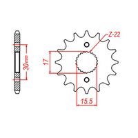SPROCKET FRONT MTX 1256 14T #420