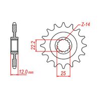 SPROCKET FRONT MTX 715 13T #520